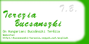 terezia bucsanszki business card